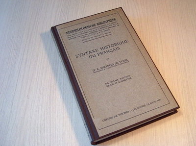 Sneyders de Vogel, dr. K - Syntaxe historique du français